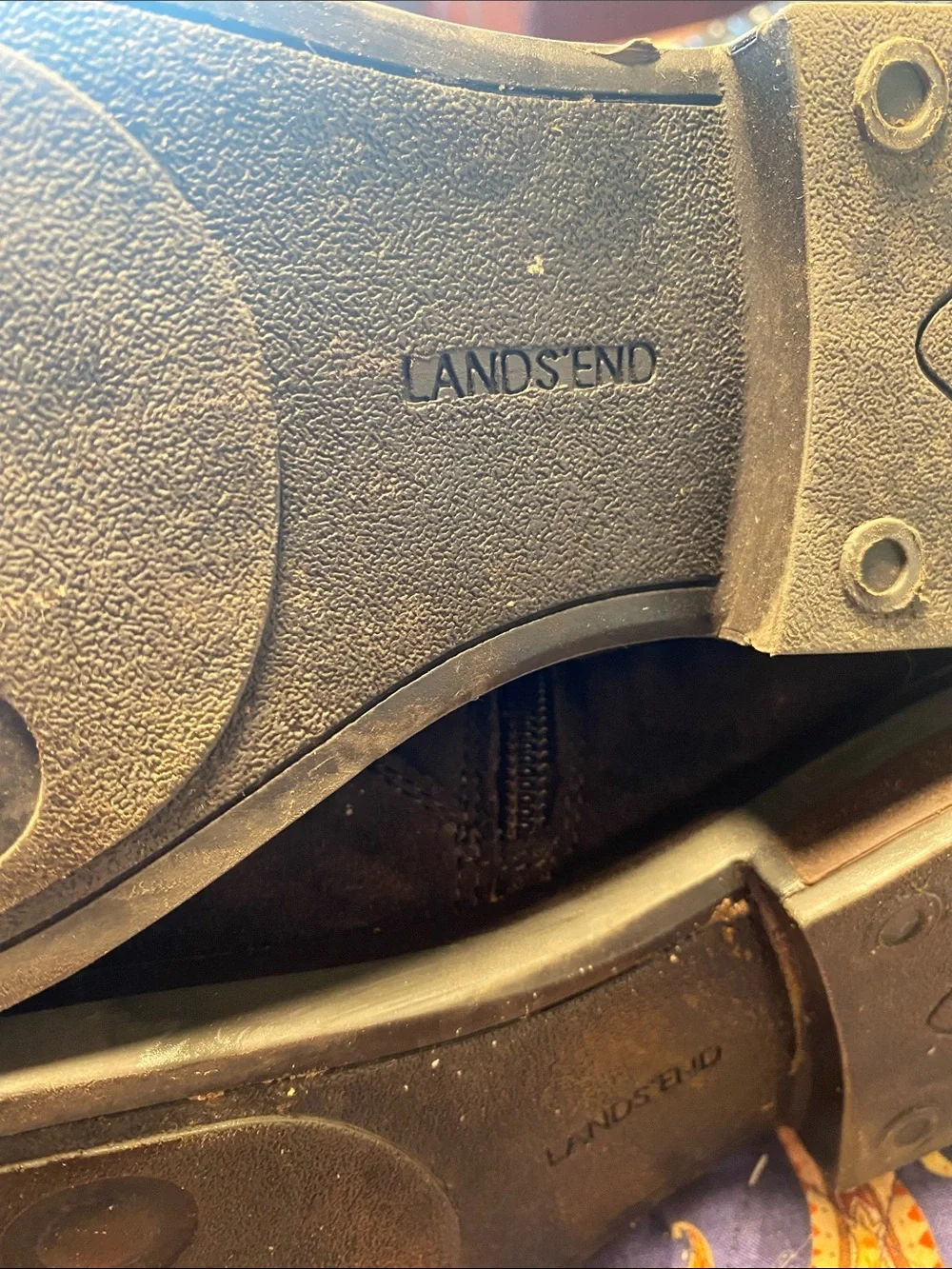 Lands End Chocolate Brown Suede Mid-Calf boots